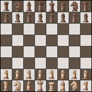 Tablero de ajedrez con apariencia elegante