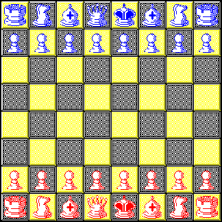 Tablero de ajedrez con apariencia trazo
